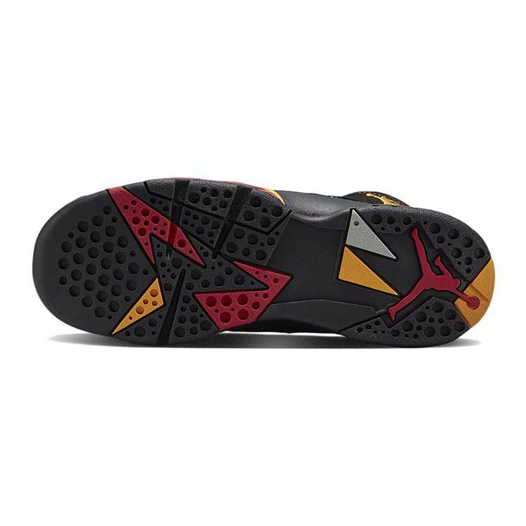 Air Jordan 7 Retro GS Citrus 2022 Kids Sneakers Black Varsity-Red DQ6040-081
