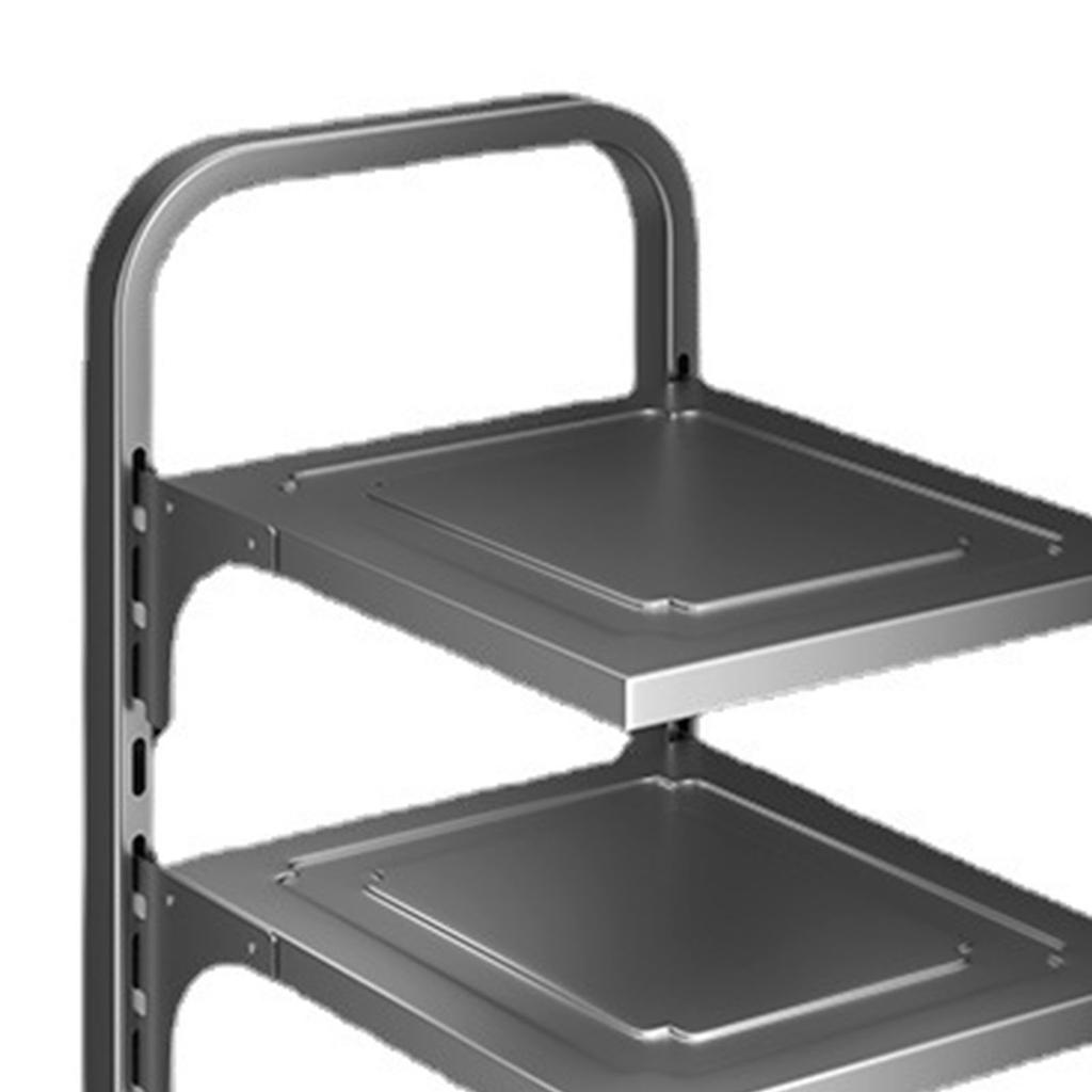 Küchenregale 4 Ebenen Verstellbar Kohlenstoffstahl Unterschrank-Organizer Schrankregal für Vorratskammer Badezimmer