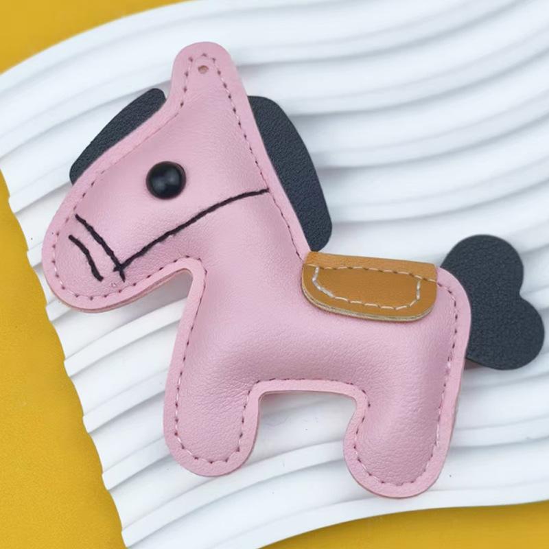 Year of the Horse, leather pony keychain pendant, simulated leather pony pendant, there will be money soon, trendy bag pendant.