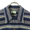 SUGAR CANE Toyo Enterprise Border Long Sleeve Cotton Shirt LARGE Blue Men's Used