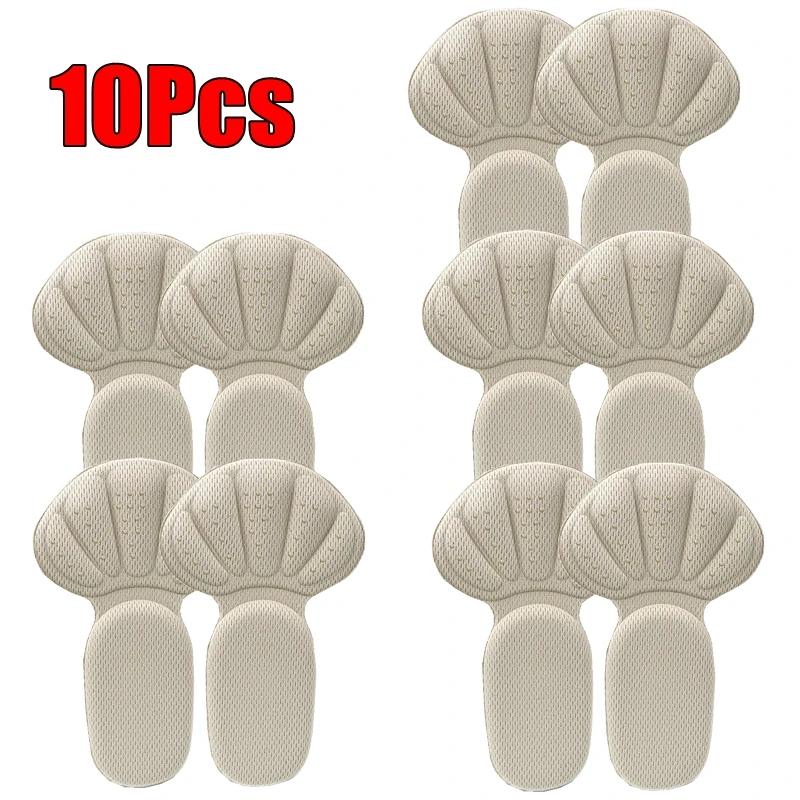 Heel Stickers Sneakers Heel Protector Feet Pads Pain Relief Size Reducer Non-slip Shoe Insoles T-Shaped Foot Care Pad Heel Grips