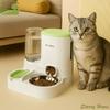 Separate Design Pet Integrated Feeder Large Capacity Anti Spill 2 In 1 Cat Food Dispenser Detachable with Stainless Steel Bowl