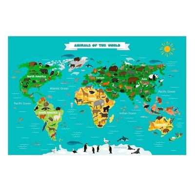 Map of the World Planisphere of Animals World Map To Scratch Off