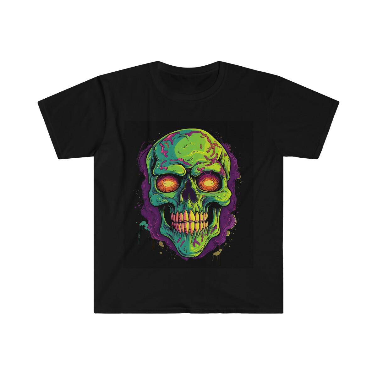 Zombie Skull T-Shirt, Zombies Tee, Horror Tee, Gothic Tee, Punk Tee, Horror Tee S