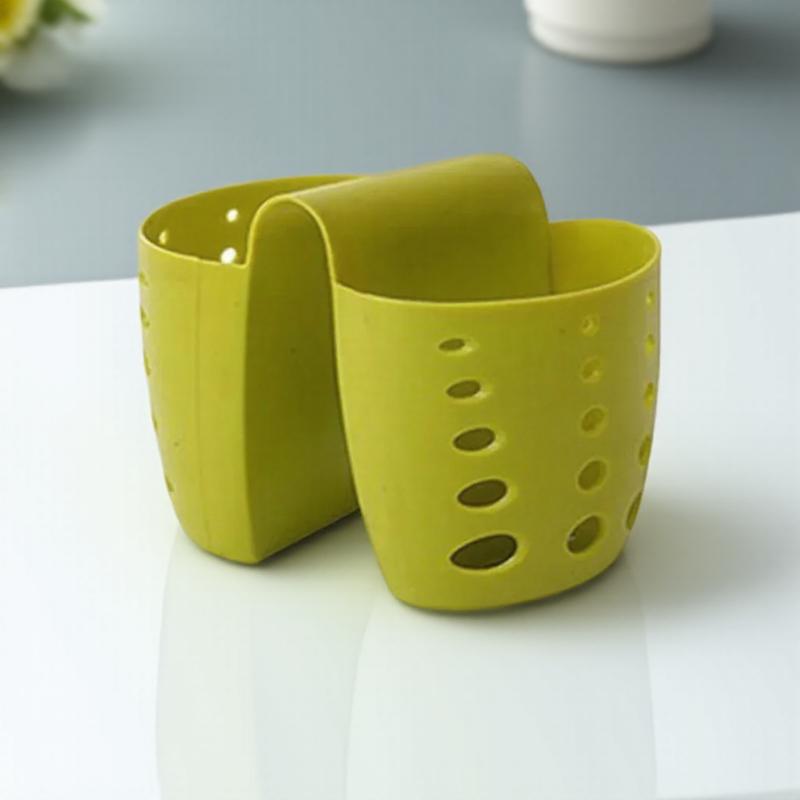 

Stonego Double Silicone Sponge Holder Sink Rack Storage Organizer Soap Kitchen Tools Sink Saddle Style зелений