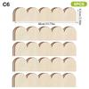 6/12pcs Fan-Shaped Decorative Wooden Strips Unfinished Wooden Frame For DIY Home Decor, Cabinet, Window Frames, Party Decoration