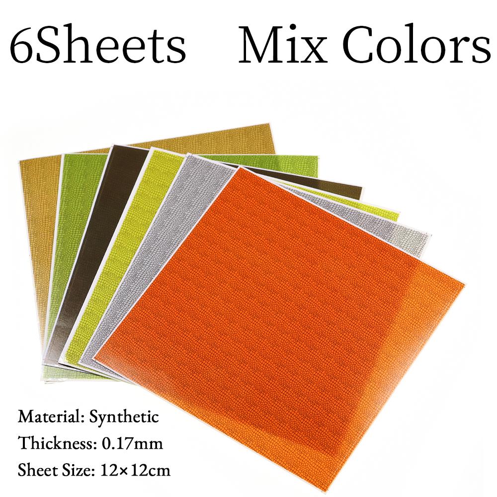 Matériau d'aile d'insecte réaliste - Biomimétique et imperméable - Enveloppe corporelle pour le montage de mouches - Pour les nymphes, les éphémères, les plécoptères, les leurres de pêche pour la truite et l'ombre