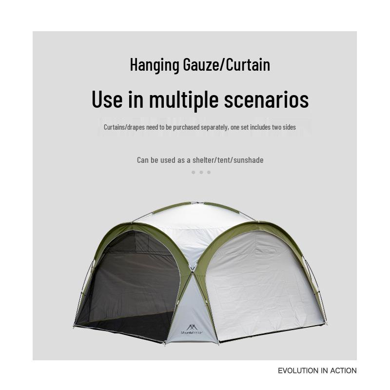 Moonlight White Dome Outdoor Camping Tent - Large Canopy with Screen and Curtains