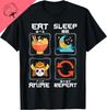 Eat Sleep Anime Repeat Graphic For Anime Fans Tshirt Breathable And Comfortable Custom Printed Graphic T Shirts Cotton Tops