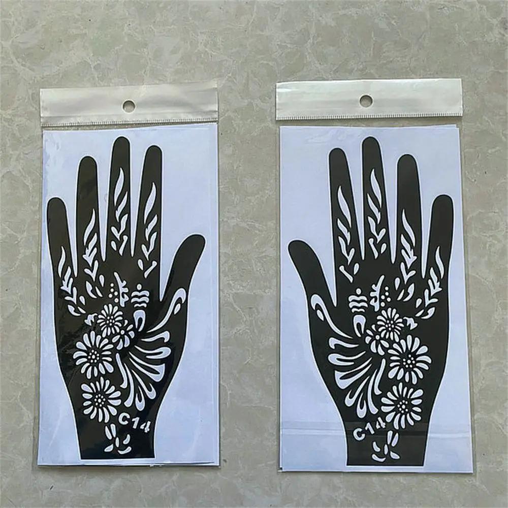 2025 Neues Professionelles Henna Schablone Temporäres Handtattoo Körperkunst Aufkleber Vorlage Hochzeit Werkzeug Blume Tattoo Schablone