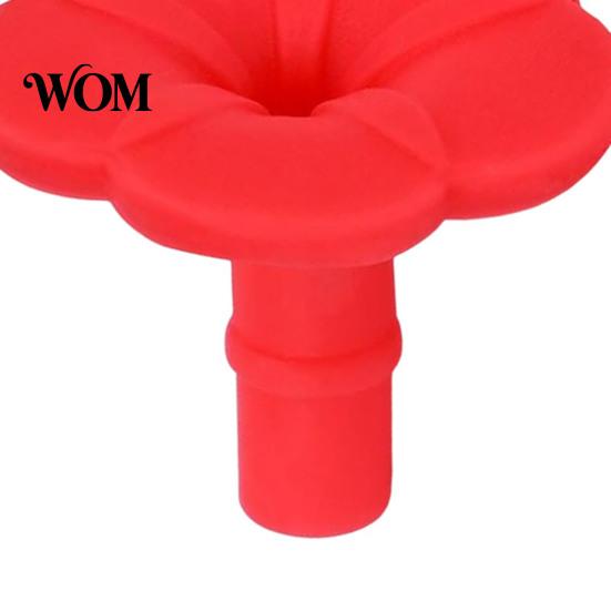 Tool-free Hummingbird Feeder Repair 4PCS Replacement Parts, Simulated Red Flowers Shape, Universal Soft Silicone Bird Part Fit Waterproof Accessories,