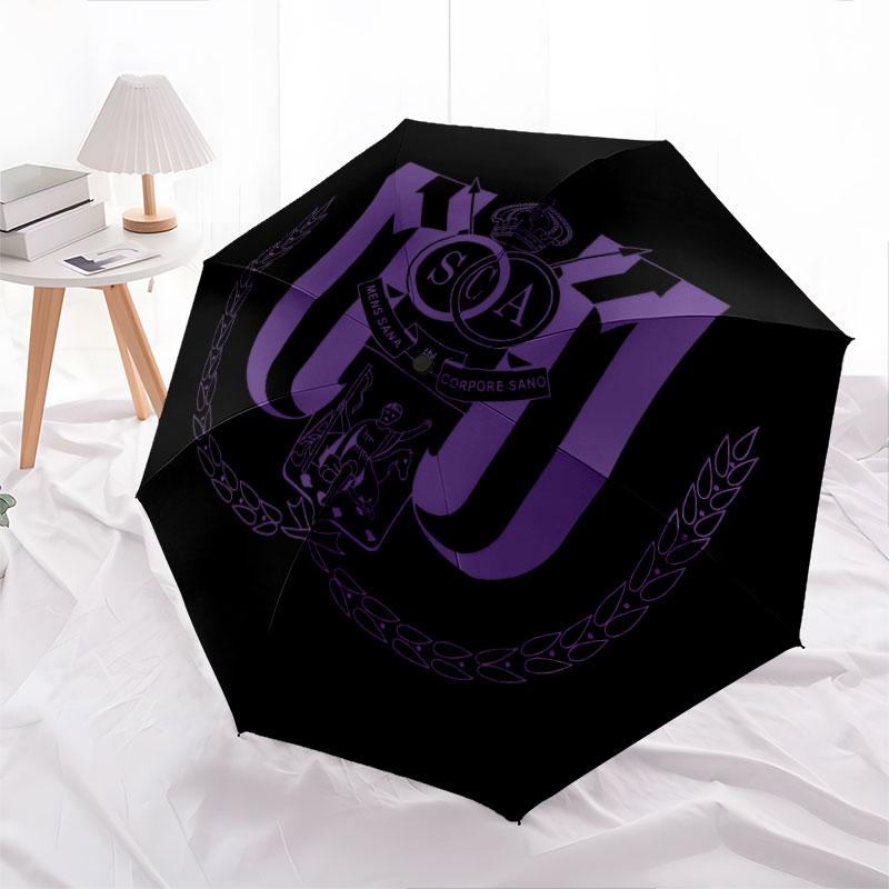 Royal Sporting Club Anderlecht pattern, automatic folding umbrella, portable and foldable design, 8 ribs, a Christmas or birthday gift.