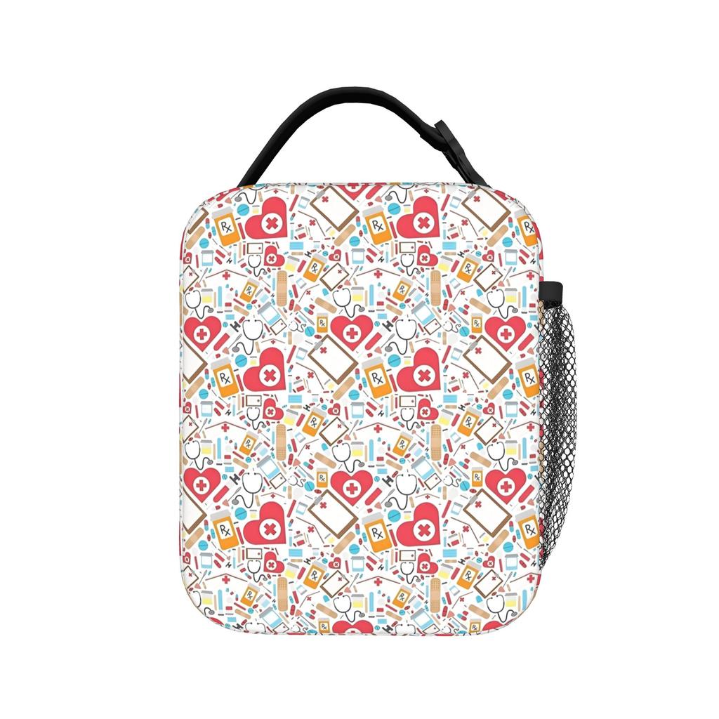 Medical Nurse Tools Lunch Bag Kawaii Lunch Box Picnic Portable Thermal Lunch Bags For Women Waterproof Graphic Design Cooler Bag