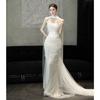 Luxurious Wedding Scarves Floor Length Sleeveless Bridal Scarf Ballroom Scarf for Weddings and Gatherings