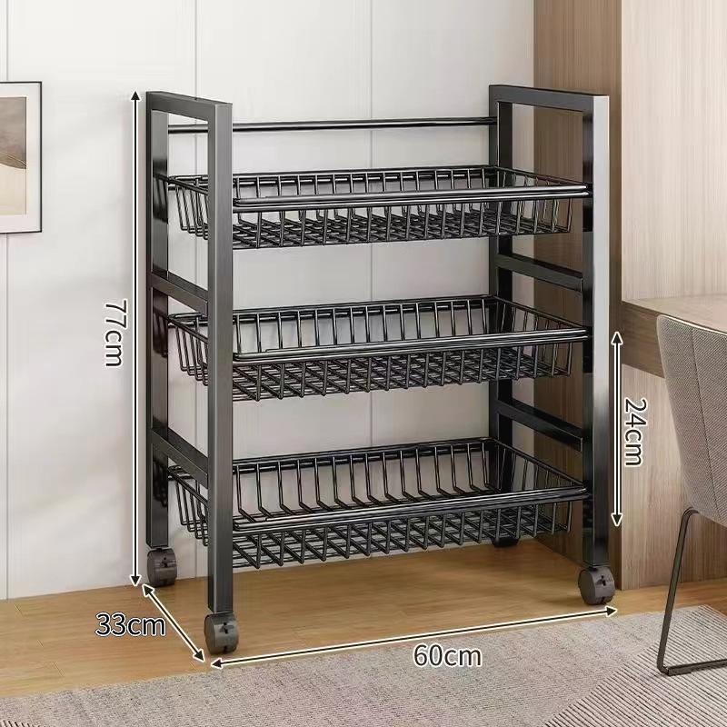 Floor-Standing Multi-Layer Kitchen Storage Rack for Fruits and Vegetables