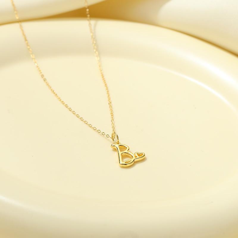 Banyan Tree S925 Silver English Letter Pendant Necklace - Simple, Elegant Style for Mother's Day