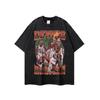 Unisex Vintage Washed Cotton Long Sleeve Tee Oversized Fit Streetwear Graphic Print Round Neck