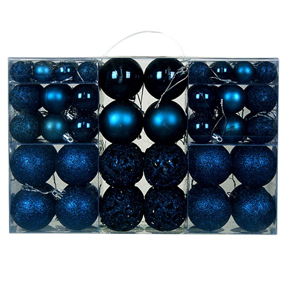 100PCS Durable Plastic Christmas Ball Set 8cm 20 Colors Christmas Tree Balls Suspensable Xmas Baubles Party