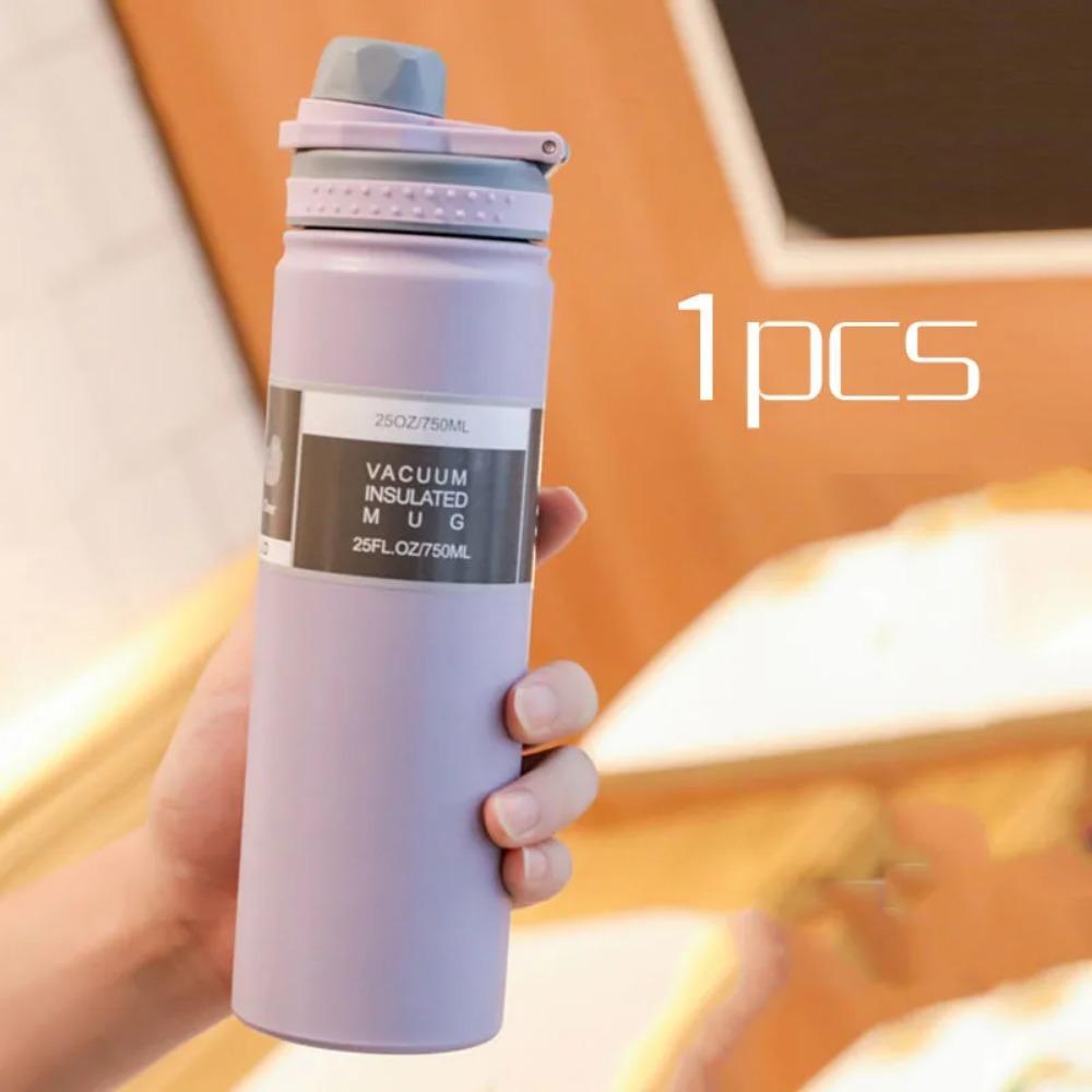 530ML/750ML Thermos Water Bottle Large Capacity Stainless Steel Vacuum Flask Mug Portable Outdoor Thermal Mug Sports Drinks Cup