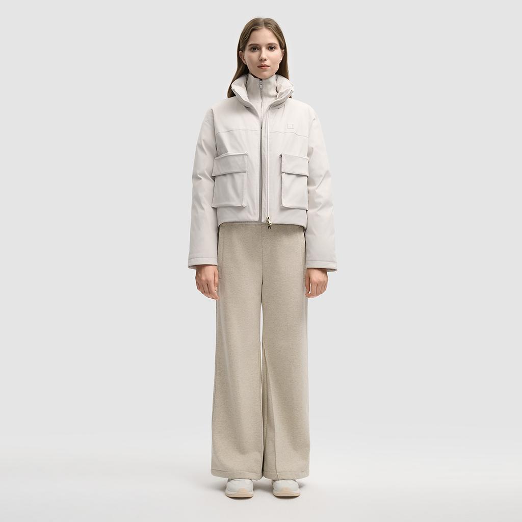 Fila Milano Series Fashion Simple Elegant Casual Versatile Comfortable Warm Waterproof Windproof Short Down Jacket Women Outerwear F11W545901FIV
