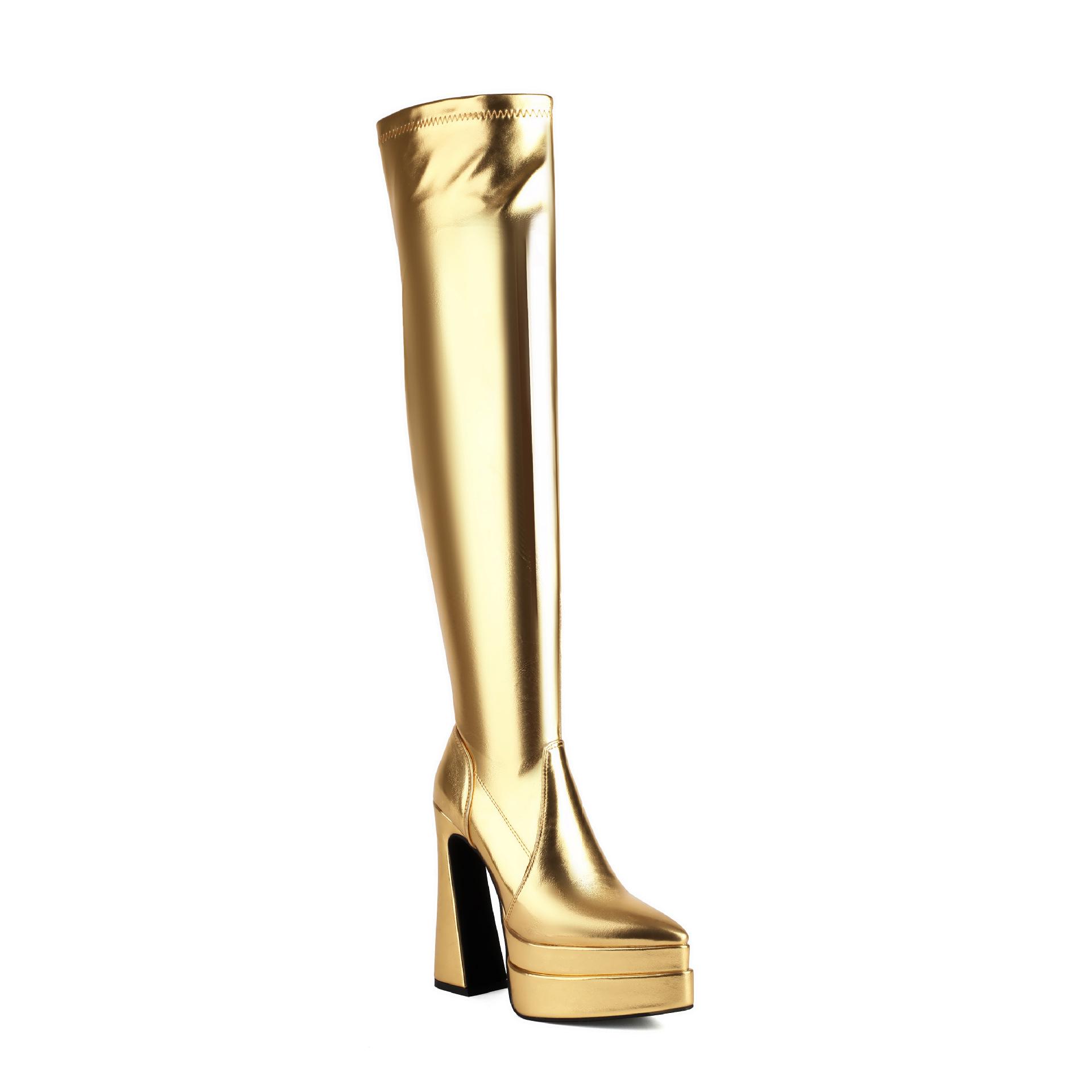 Women`s Gold & Silver Double Platform