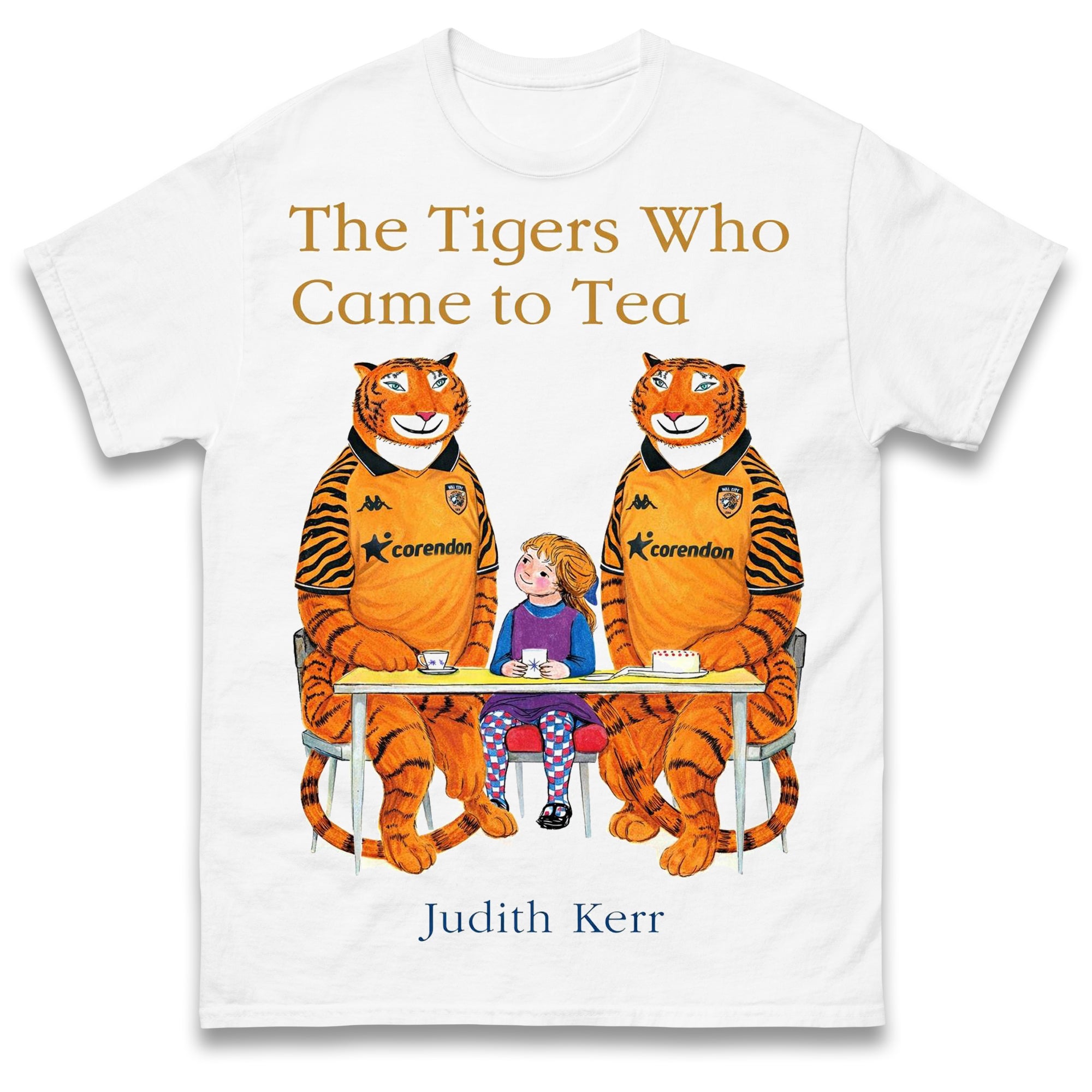 Hull City The Tigers Who Came to Tea T Shirt Tshirt Mens Womens Unisex Tops Tees 4XL