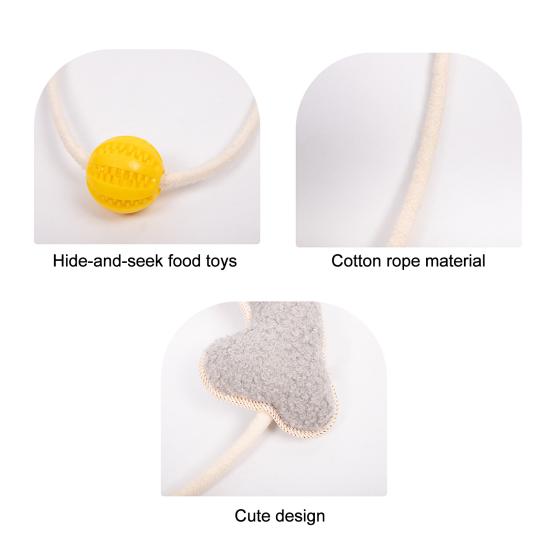 Rope Dog Chew Toy Bite-resistant Dog Toy for Dental Health Anxiety Relief Interactive Dog Toy for Tug-of-War & Solo Play