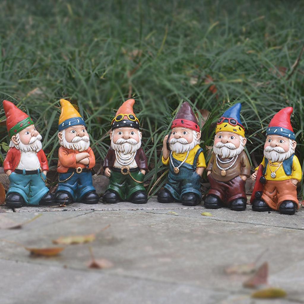 Garden Dwarf Ornament Garden   Bearded Old Man Dwarf Statue Resin Ornament