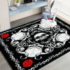 1PC Skull Dark Gothic Pattern Printed Carpet Rug for Living Room Bedroom Home Sofa Decoration,Non-slip Floor Mat Floor Mat