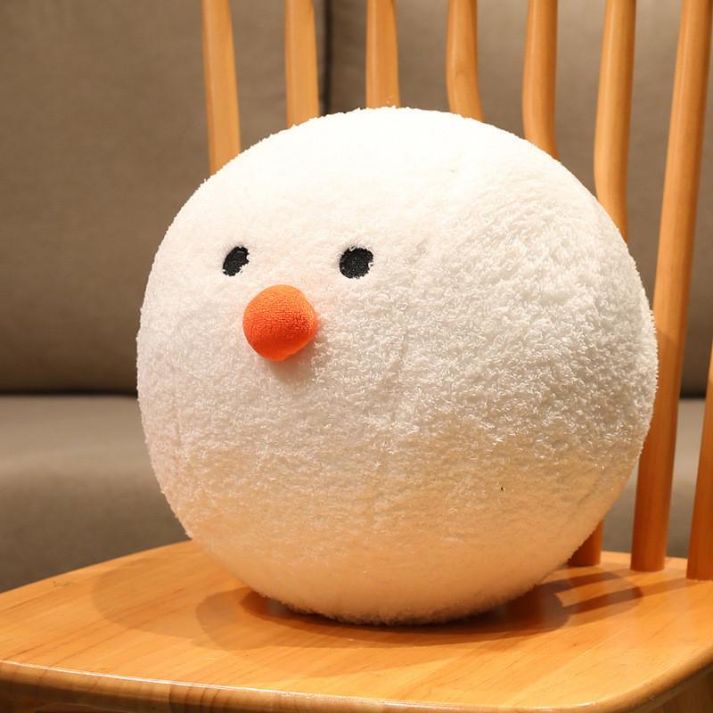 Adorable White Snowman Plush Doll Cushion For Christmas Perfect Holiday Gift For Kids