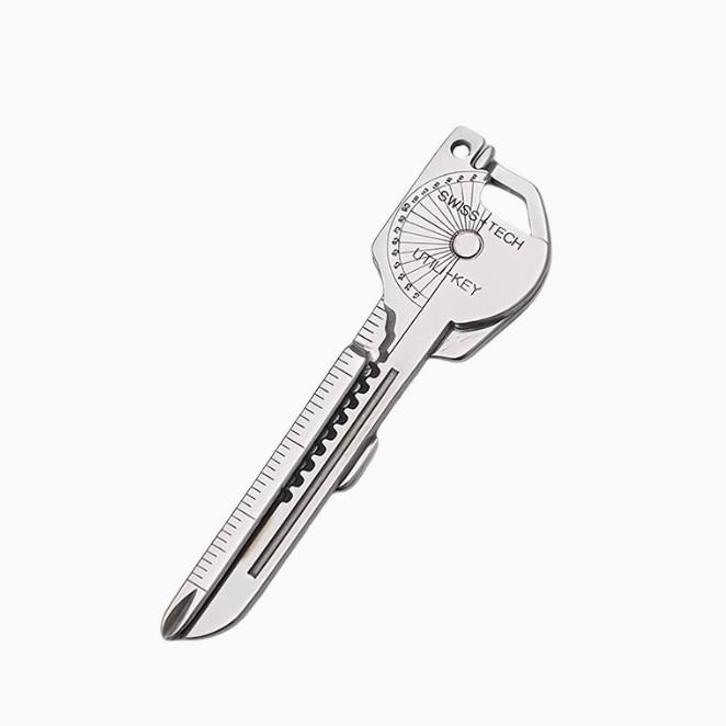 **Eight-in-One Multifunctional Keychain Tool with Knife and Screwdriver**