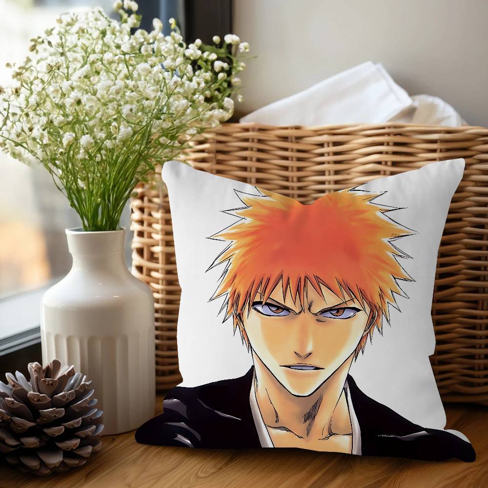 Kurosaki Ichigo Personalized Picture Text Home Decorative Pillows Household Gifts 45x45cm