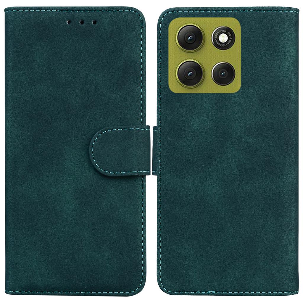 Etui Portfel ze Skóry Jednokolorowy Pokrowiec na Telefon dla Motorola Moto G86 5G