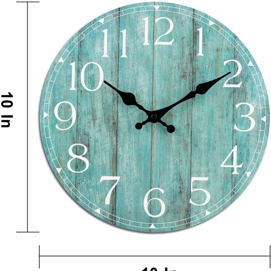 10palcové tiché dekorativní dřevěné nástěnné hodiny do obývacího pokoje a ložnice