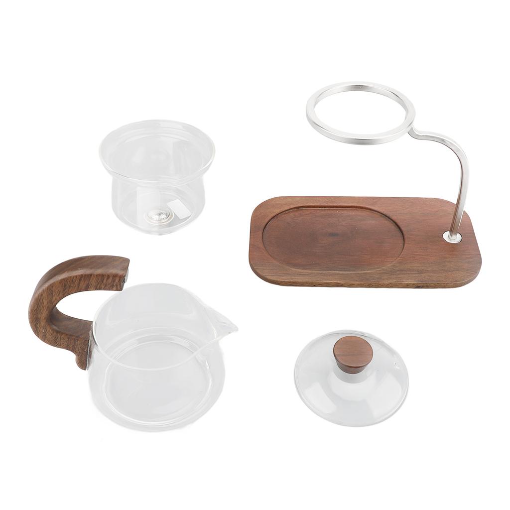 Lazy Tea Maker Tea Set Clear Glass Lazy Kungfu Tea Pot Set for Magnetic Water Flowing