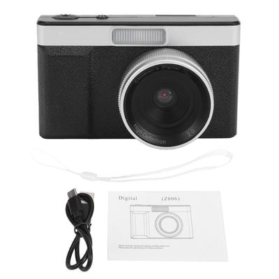 Digital Camera 1080P HD 48MP Retro for Photography Vlog Video Recording 180 Degree Flip Screen Support OTG with Fill