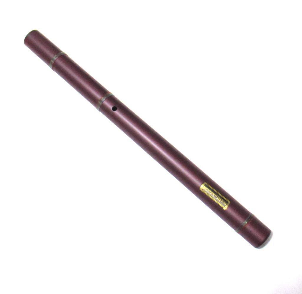 [WARI QUENA PRO WINERED] WARI Professionelle Quena, G-Ton, Hochwertiges Holz-Volksinstrument, Anden-Stil, Weinrote Oberfläche, Modell mit eingraviertem Logo,