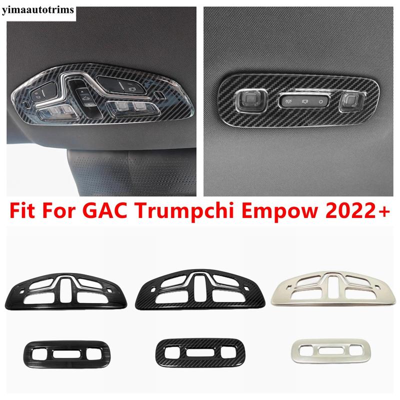 For GAC Trumpchi Empow - 2025 Interior Accessories Roof Reading Lamps Lights Frame Decoration Cover Trim Stainless Steel