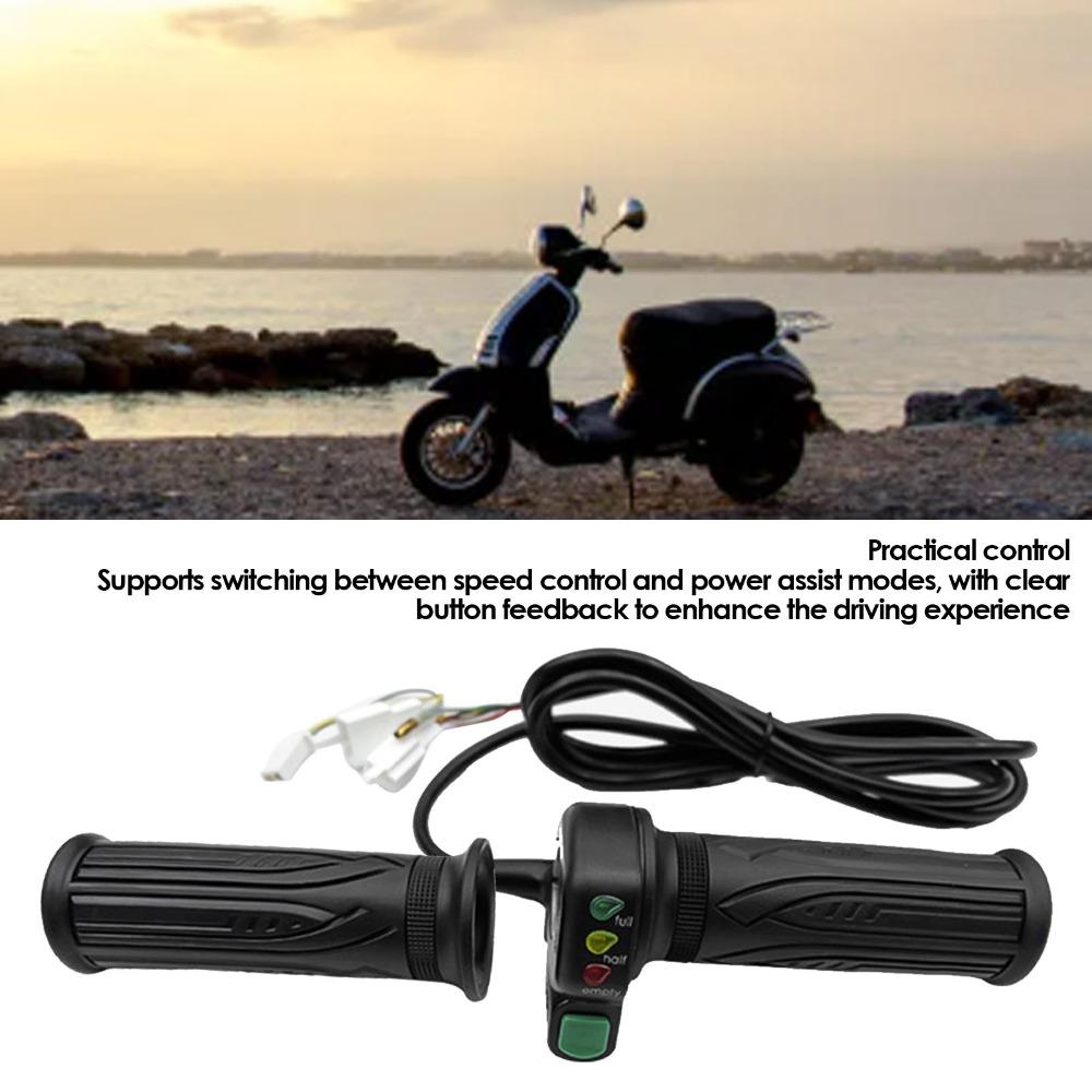 3 LED Battery Lights Twist Throttle Control Plastic Self Lock Throttle Handlebar Mount