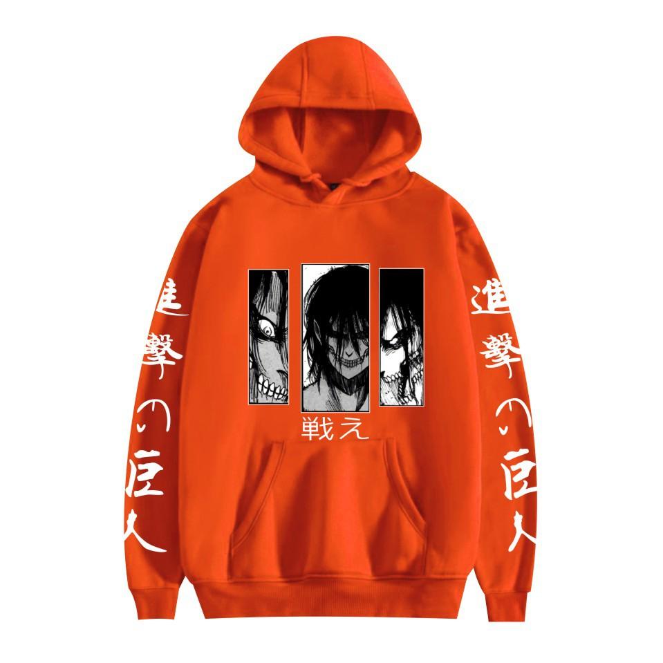 Anime útok na Titany Eren Yeager grafický tisk mikina pro muže a ženy Shingeki no Kyojin Harajuku unisex mikina