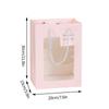 30pcs Transparent Window Gift Packing Bag Gift Wrap Paper Bag Portable White Wrapping Tote With Handles Sundries Storage Pouch