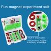 DIY Magnet Bar Ring Horseshoe Car Compass Kids Science Experiment Tool with Box