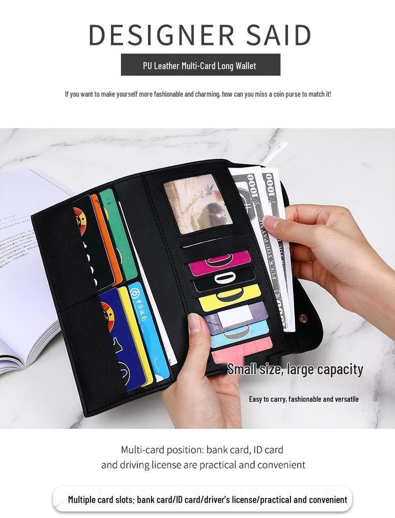 Europäische & Amerikanische Retro Dreifach-Geldbörse für Damen – Große Kapazität mit D-Schnalle und Mehrfach-Kartenfächern