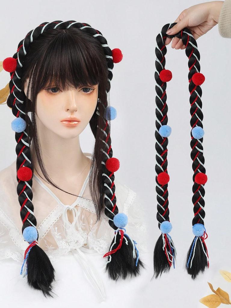 Ethnic wind color twist braid wig color rope braid