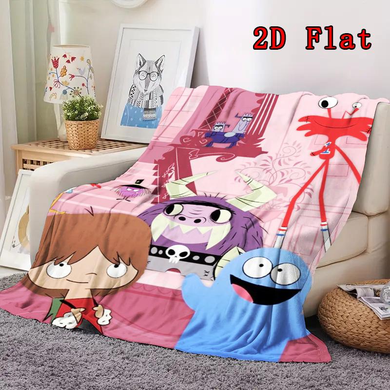 Foster's Home for Imaginary Friends 2D Flat Pattern Flannel Blanket High quality All Seasons Warmth and Comfort Perfect for Christmas Gifts.NMT0928060