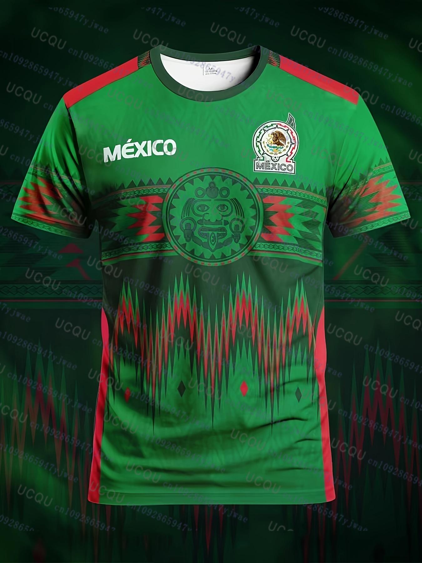 

2026 Mexico Football Jersey Men Women Clothes 3D Printed Sports Casual Outdoor Daily Training Quick-Drying Men s Tshirt Tops XXS
