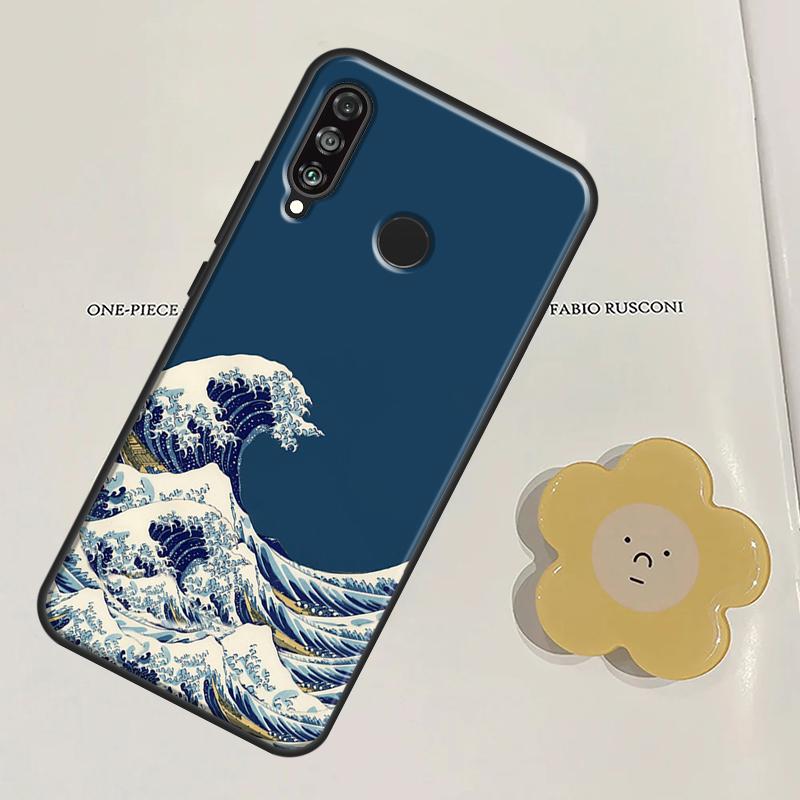 Den stora vågen vid Kanagawa För Huawei Nova Y91 Y60 Y70 Y90 Y61 3i 7i 8i 11i Nova 11 9 10 SE P20 P40 Lite P30 Pro Fodral