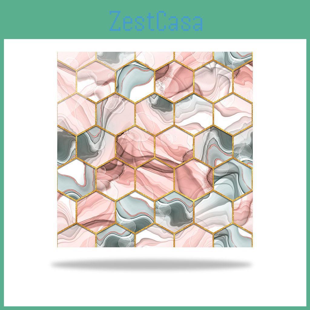 Tegel Zeshoekig Luxe Glanzend 10 stuks Sticker Keuken Achterwand Oliebestendig Badkamer Waterdicht Huisdecoratie Muurstickers Peel Stick Kunst Muursch