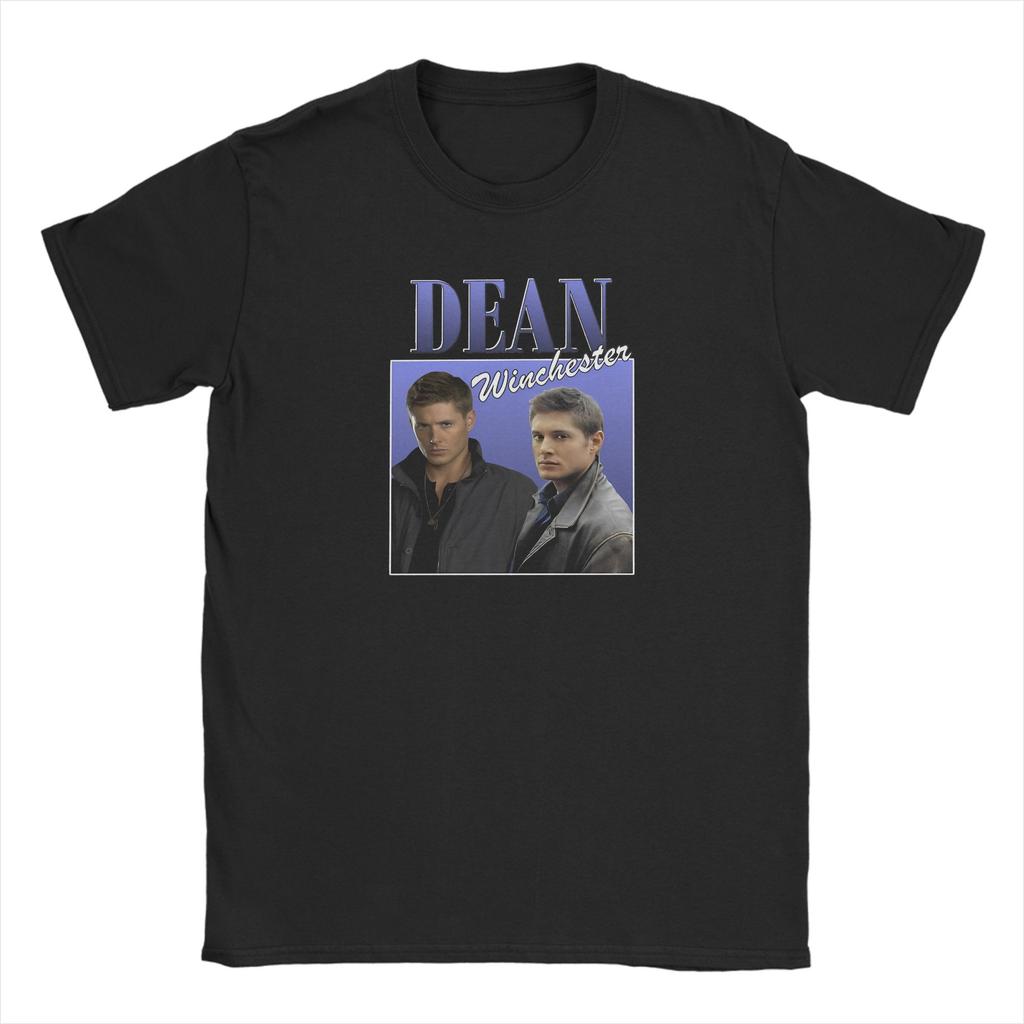 Supernatural Chibi Team T Shirts for Unisex Unisex Pure Cotton Vintage TShirt Round Collar  Tees Short Sleeve Tops 4XL 5XL 6XL