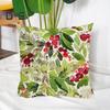 Throw Pillowcases Leaf Printings Christmas Style Hidden Zipper Couch Ded Decoration Throw Pillow Cover New Year Office Pillow Sham